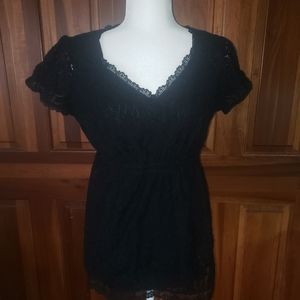 Motherhood sz L Maternity lace overlay Shirt